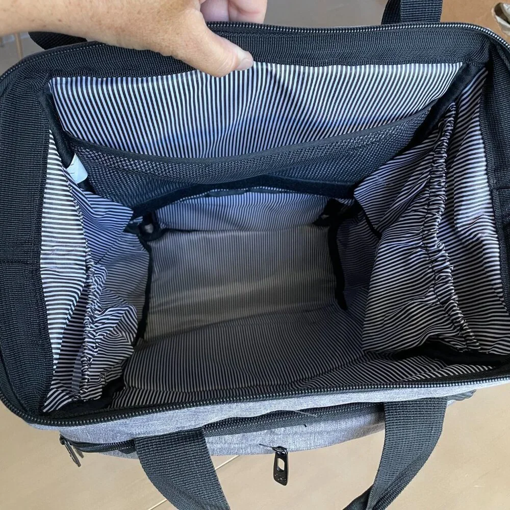 Hap Tim Grey Unisex Diaper‎ Bag Backpack, Large Capacity Travel, Water Resistant
